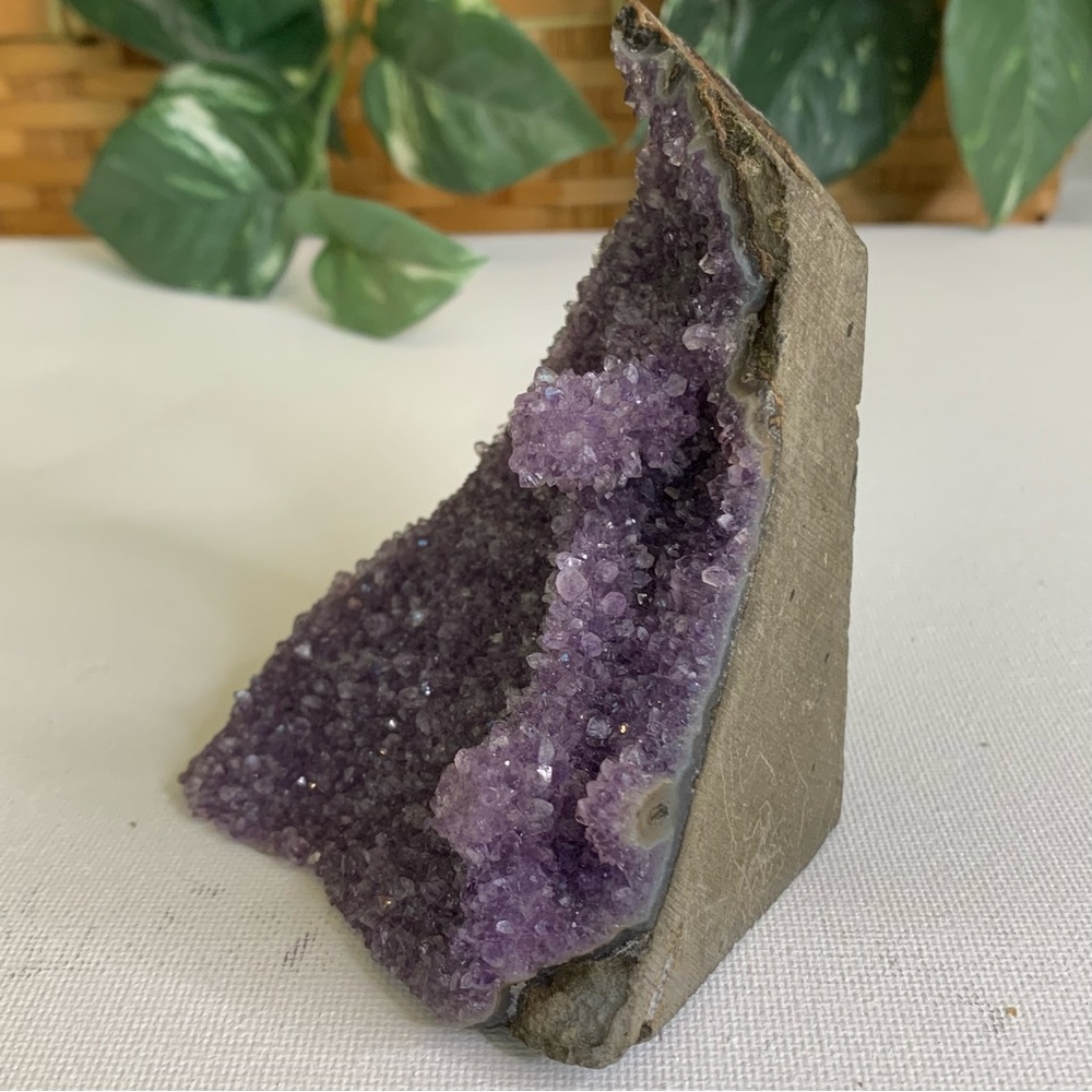 Large Purple Amethyst Crystal Cluster Geode Uruguay Cathedral Gemstone 4.75"x4.5 - Picture 9 of 16